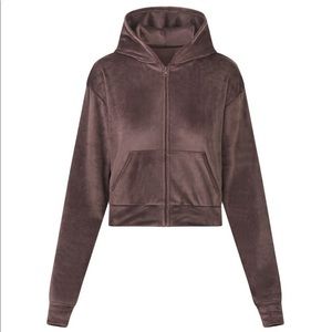 NWT Skims Velour hoodie  SIZE XXS